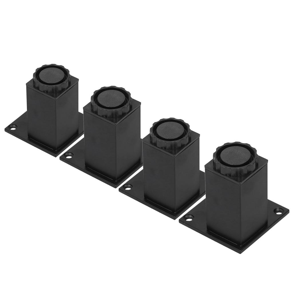 4Pcs/Set Furniture Leg Adjustable Height Aluminum Alloy Square Support for Sofa Cabinet80mm