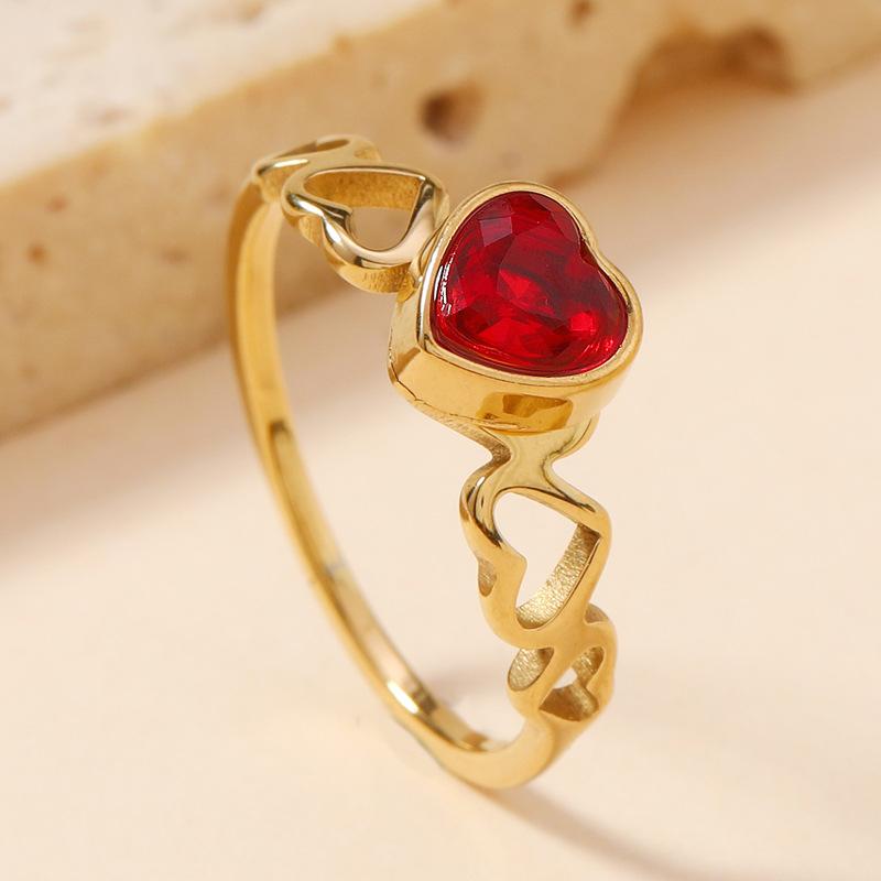 Colored Zircon Geometric Water-Drop Ring Women Minimalist Trendy Finger Rings Luxury Zircon Birthday Gift Wholesale 2025 New In