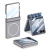 Samsung ZFlip7 Mobile Phone Case Magnetic Hinge Contrast Color Flip7 Wireless Charging Case Film Protection Case