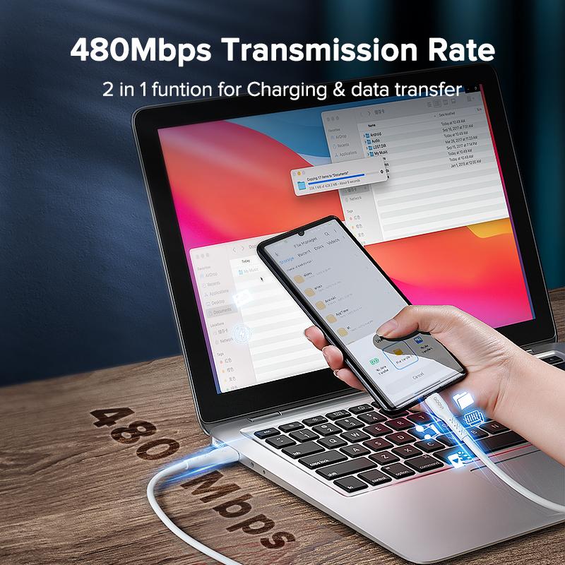 QOOVI 6A USB-кабель типа C, 66 Вт, быстрая зарядка для Huawei P40 Mate ...