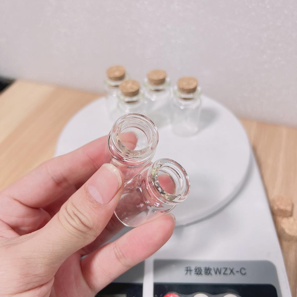 60/140 Pcs 7ml Tiny Glass Jars Cork Stoppers 11x22x35mm Small Decorative Mini Bottles DIY Home Decor Wishing Jars Craft Storage
