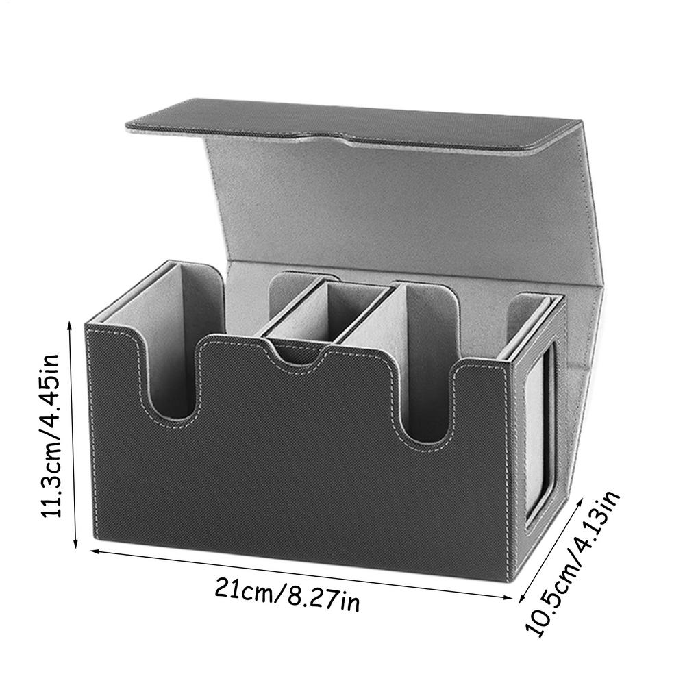 Card Deck Boxes Magnetic Closure Organizer Bin Container Deck Case With Dice Tray For Trading Gathering Sports Playing