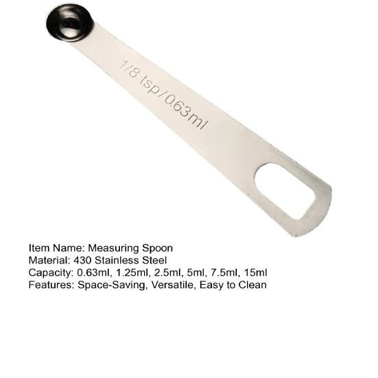 Stainless Steel Measuring Spoon Set with Scale Accurate Dosage Measuring Spoon Dishwasher Safe Kitchen Gadget for Coffee Milk Powder Spices