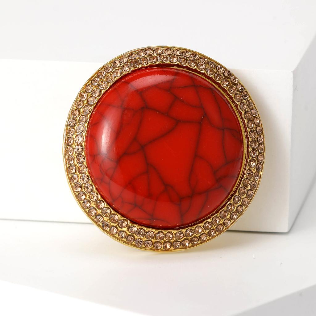 Retro Tibetan Style Flower Brooch Personality Fashion Temperament Crack Corsage Pin Accessories