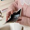 New Cherry Bow Printing Bow Printing Coin Purse Multi-Slot Tri-fold Short Wallet PU Leather Coin Pouch Women