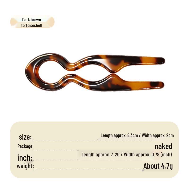 Elegant U-shaped Acrylic Hairpin for Women's Bun - New Chinese Style
