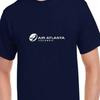 Air Atlanta Icelandic White Logo Iceland Airline Navy Blue Cotton T Shirt