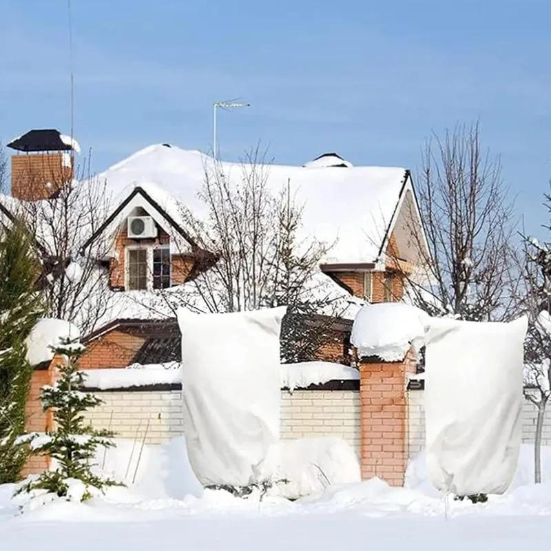 Multi-size Winter Plant Protection Bag Non-woven Plant Against Cold Warm Cover with Zipper Drawstring Vegetation Anti-Frost Bags