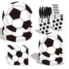 Soccer-Themed World Cup Party Decorations: Disposable Paper Plates, Cups, Napkins, and Tableware Sets