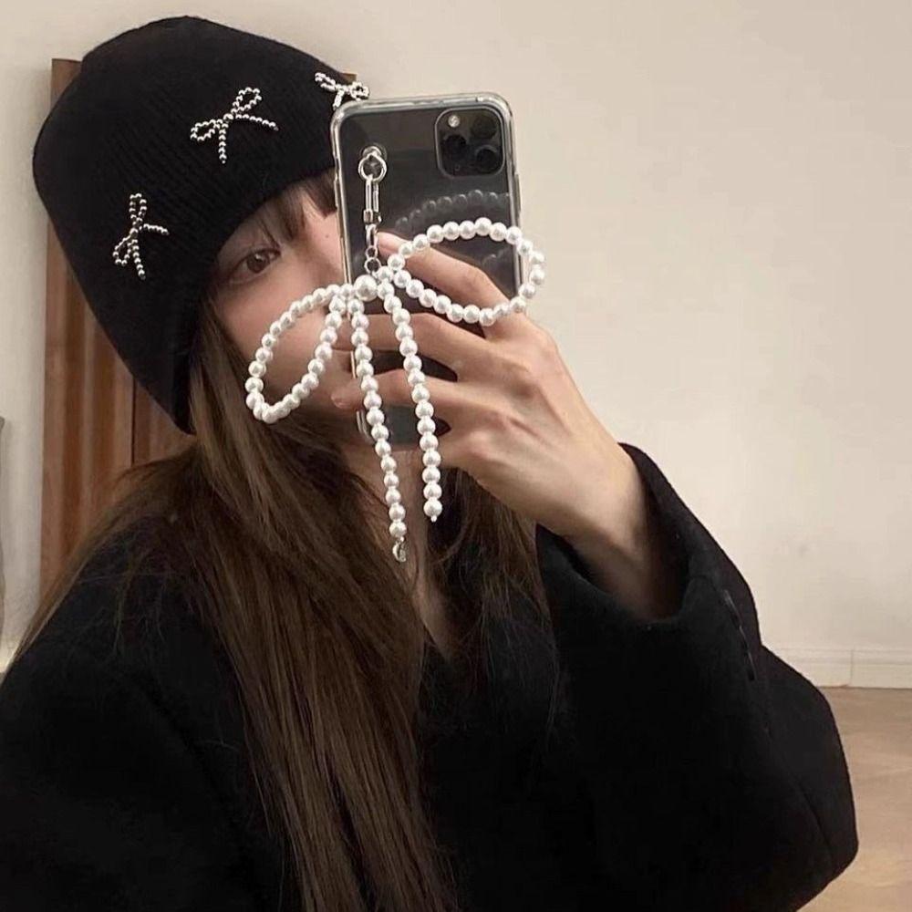 

Bow Knot Phone Pendant Pearl Pearl Phone Chain New Bowknot Phone Pendant Phone
