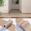 1 Roll Thickened Imitation Wood Grain Skirting Wall Stickers, Self-adhesive Living Room Bedroom Wall Corner Decoration