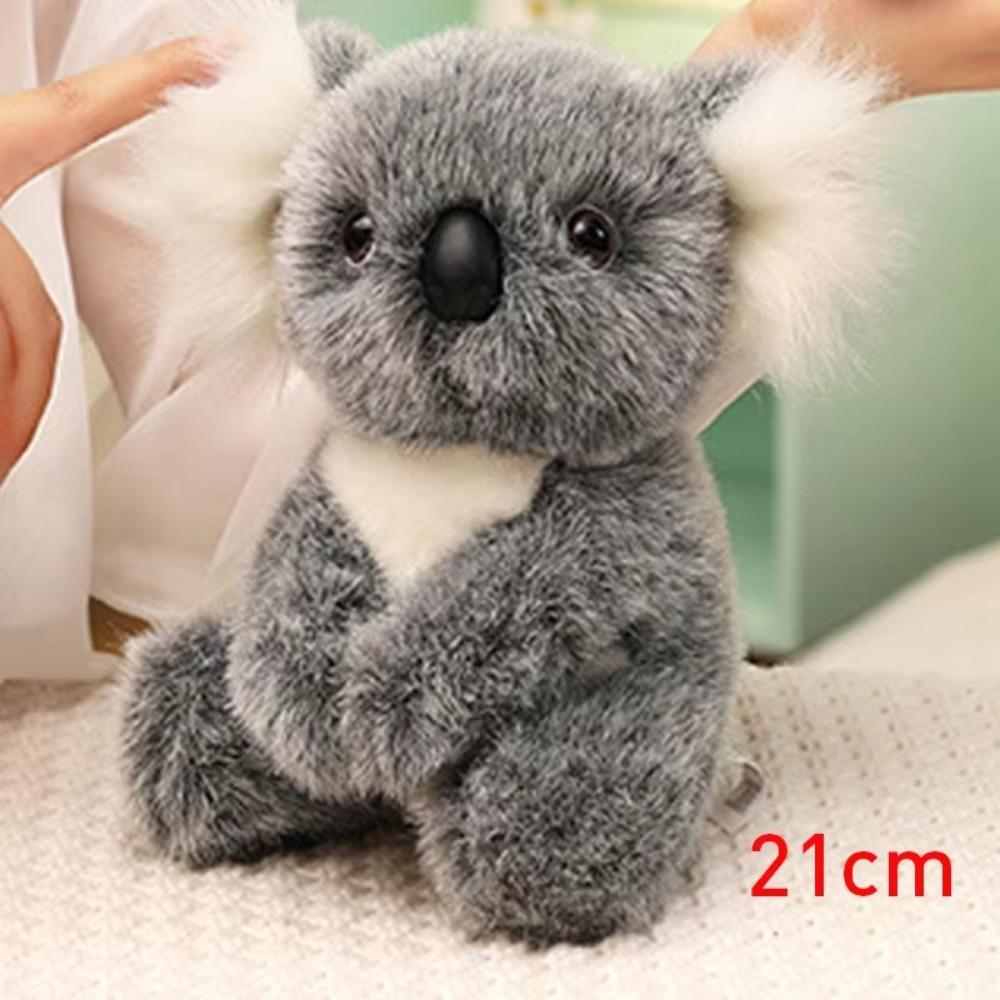 Lovely Australia Koala Furry Koala Bear Fluffty Animal Pillow Dolls Soft Simulation Pendant Keychain For Friend Birthday Gift