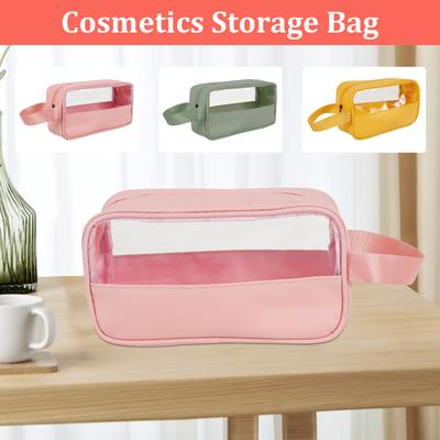 PVC Clear Makeup Bag Portable Travel Wash Bag Waterproof Large Capacity Cosmetic Bag Translucent Beauty Women Toiletries Case