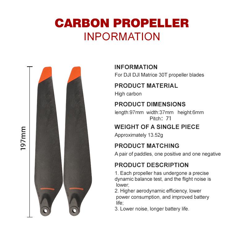 Carbon Folding Propeller 1671F for DJI Matrice 30 / M30 / M30T - Low Noise & Power Saving Replacement Blades, Drone Repair Parts