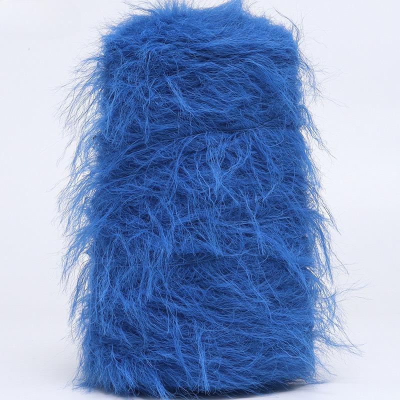 8cm Faux Mink Long Fur Hand Knitting Yarn DIY 500g Solid Color Soft Skin-Friendly Handmade Knitted Shawls Scarf Hat Yarn