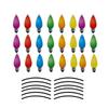 Christmas Light Bulb Line Stickers Magnetic Reflective XmasLights Bulb Sticker
