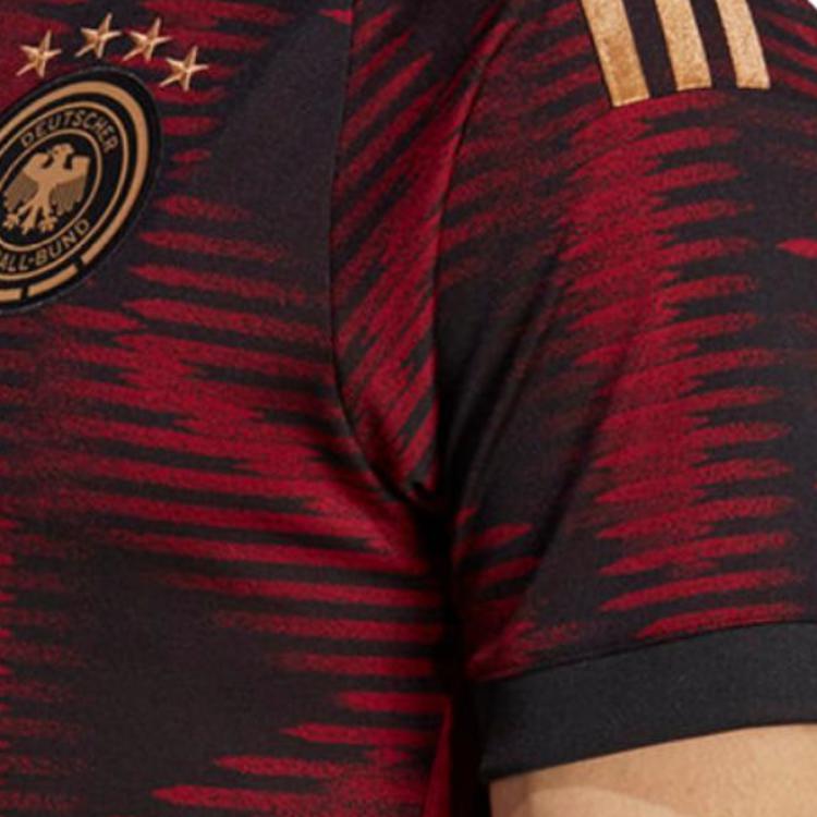 Adidas 2022 Qatar World Cup Germany Away Fan Short-Sleeve Football Jersey Men Tops Black HJ9604