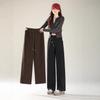 Women's Urban Wool Blend Fleece-Lined Wide-Leg Trousers: Autumn 2025 Bestseller for Comfortable Casual Commutes