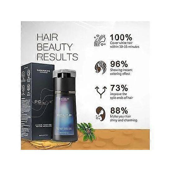 Shampoo Colorante per Capelli, Shampoo Colorante Polare, Shampoo Colorante Istantaneo Polar Haircare, Shampoo Colorante Naturale per Coprire i Capelli Grigi, Adatto per Donne e Uomini