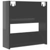 Vidaxl Wall Shoe Shelves, 4 Pcs, Glossy Gray, 60X18X60 Cm