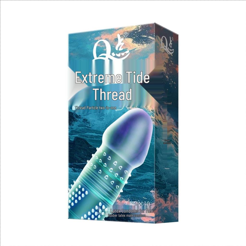 Q-point Critical Fangs Delay Condoms - Jumbo Size, Long-lasting, Adult Couple Sexual Health