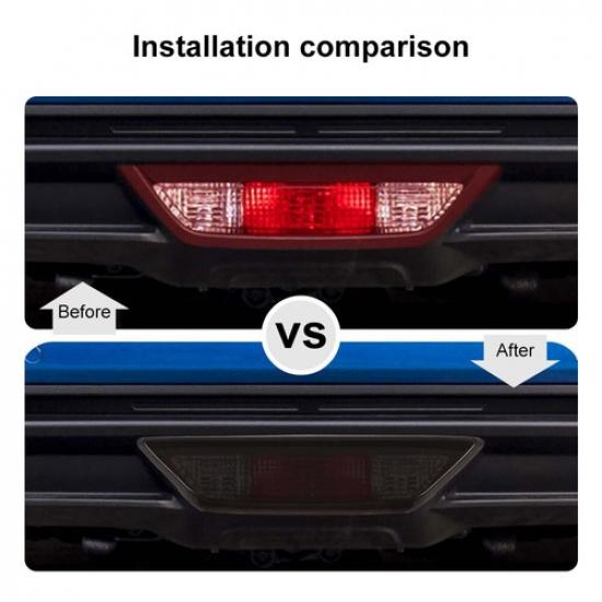 Rauchschwarzer Nebelschlussleuchten-Lampenrahmen-Abdeckungsleisten für Ford Mustang 2015+