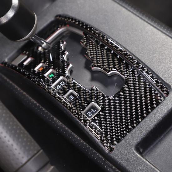 3PCS Carbon Fiber Gear Shift Panel Cover Trim For Toyota FJ Cruiser 2007-