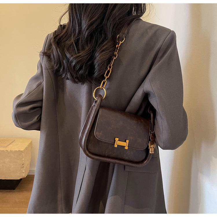 Women's Retro Maillard Bag: 2024 Autumn/Winter High-End Versatile Shoulder Bag