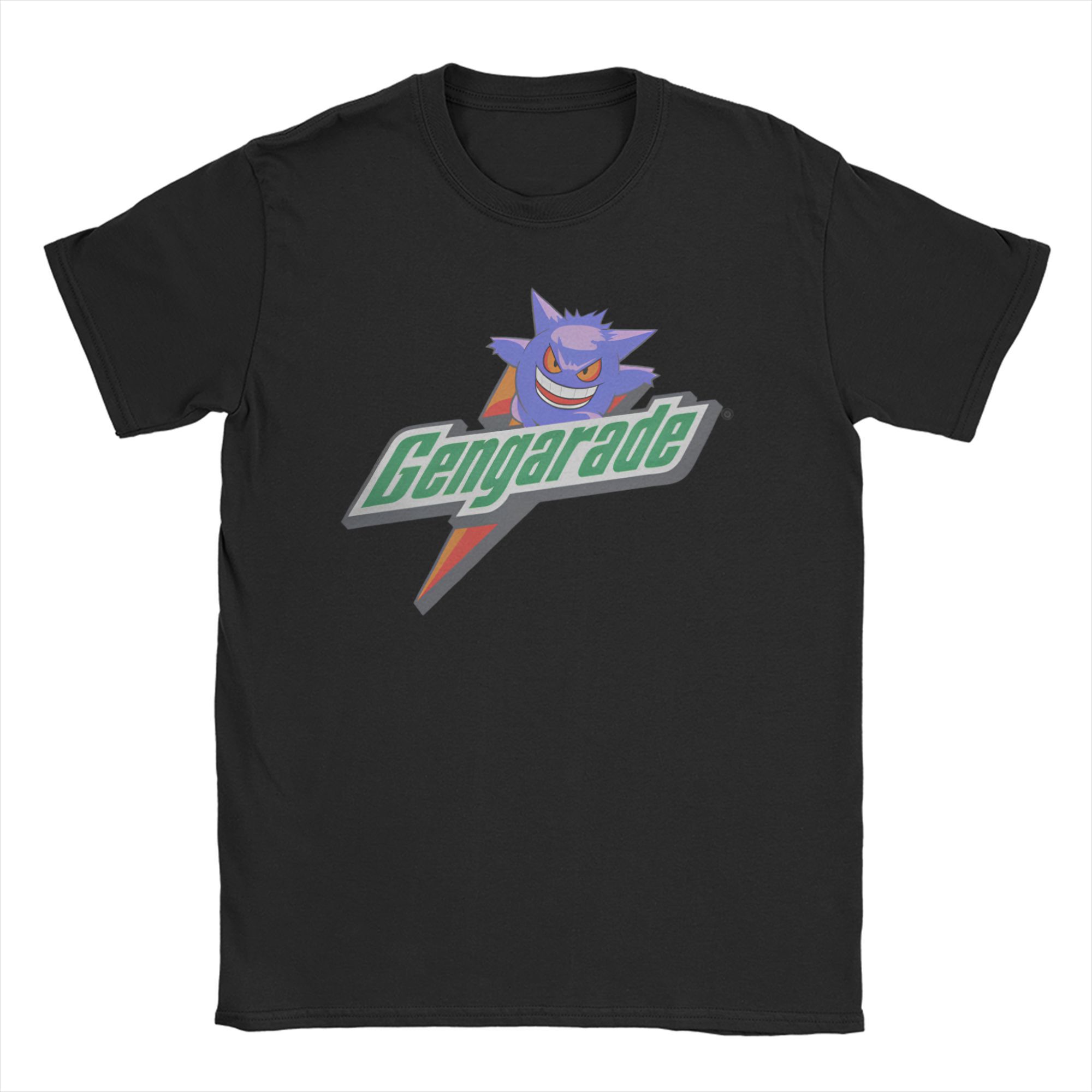 

Покемон Генгар Кавайная Футболка Мужская Женская С Круглым Вырезом 100% Хлопок Футболка Японское Аниме Пикачу С Коротким Рукавом Футболка Одежда 2XL