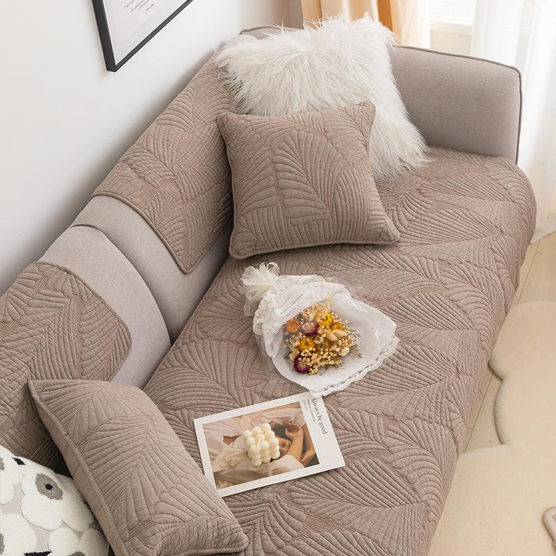 

Простой хлопковый стеганый чехол для дивана, комбинированный чехол для дивана, осенне-зимний чехол для подушки сиденья, ткань 70*70