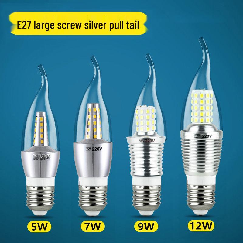 Gypsophila LED Candle Bulb E14 Screw, 5W/7W/9W, Crystal Chandelier Bubble Lamp, Energy Saving