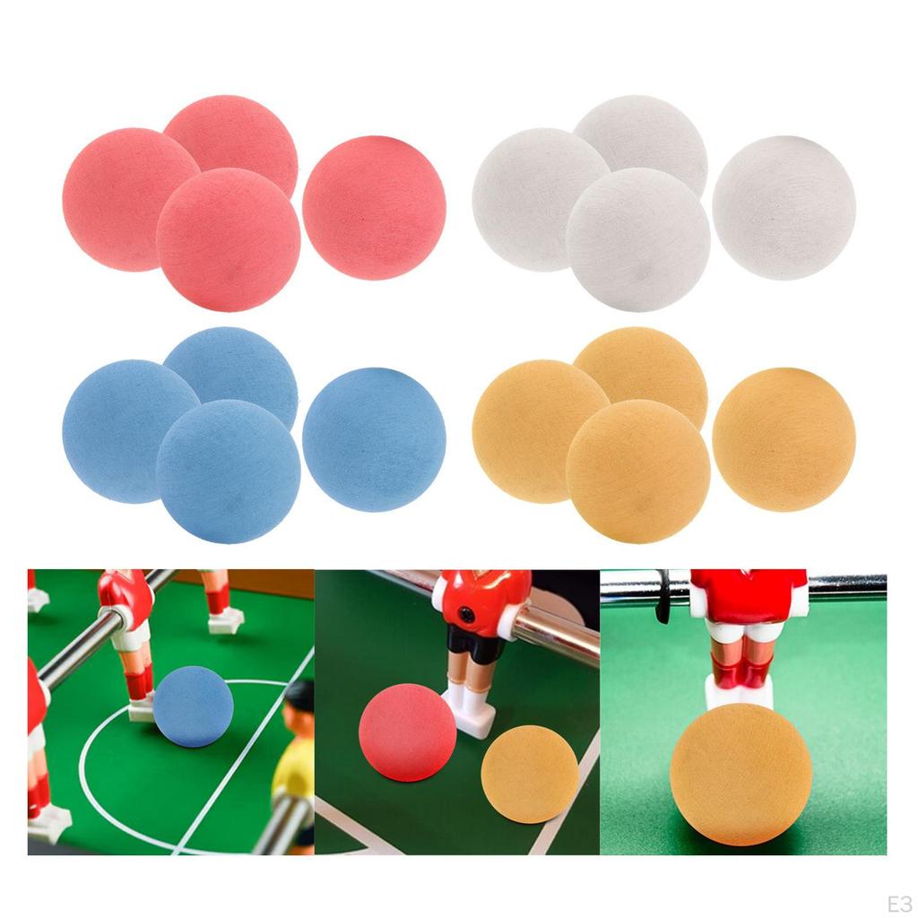 4 Pieces Foosball Balls Replacements 36 mm for Adults Tabletop Game Accessory Table