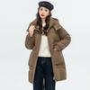 Winter New Middle-aged and Elderly Mother Down Cotton-padded Jacket for Women's Medium and Long Thickened Cotton-padded Jacket