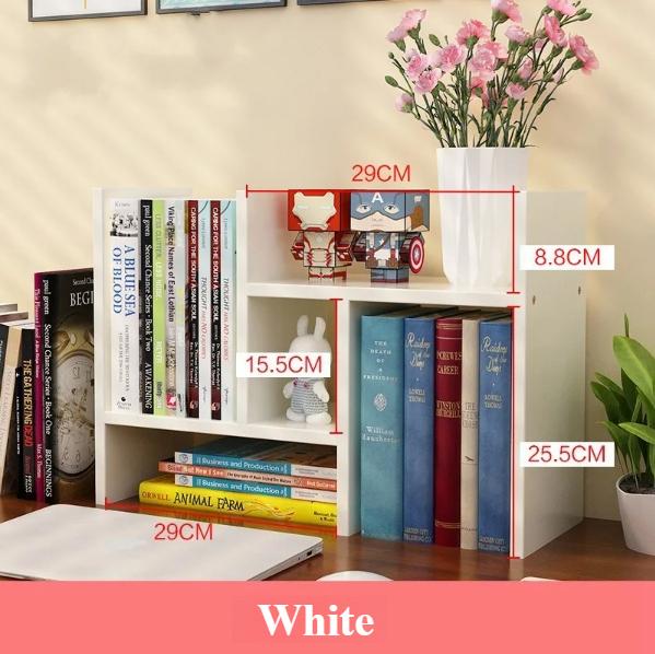 Schreibtisch-Organizer für Schüler, Flexibler Zeitschriftenständer, Bücherregal, Stiftehalter, Stehendes Desktop-Regal, Küchenaufbewahrung
