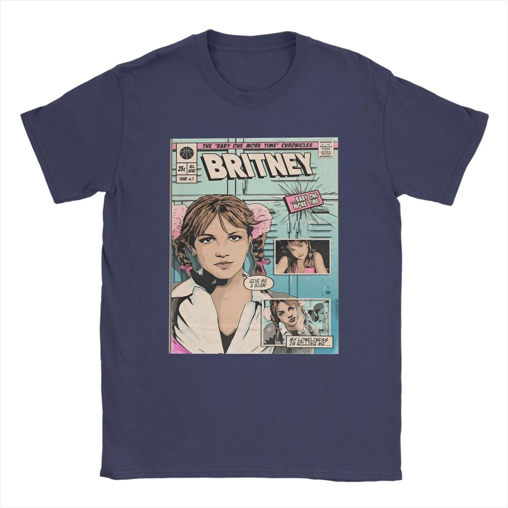 Zabawna Koszulka Britney Spears Męska Okrągły Dekolt Bawełniana Koszulka Krótki Rękaw T-shirt Pomysł na Prezent Ubrania