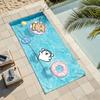 Cartoon Cute M-MalteseS Line Dog Towel Soft Lightweight Anti-Sand Large Beach Towel Quick-Drying Bath Sports Family