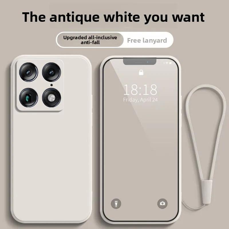 

Liquid Silicone Case for Moto Signature Edge 70 60 50 Fusion Plus Pro 50 Neo G77 G67 G86 Power G56 G66J/Y G85 Lanyard Back Cover Moto Edge 60s білий