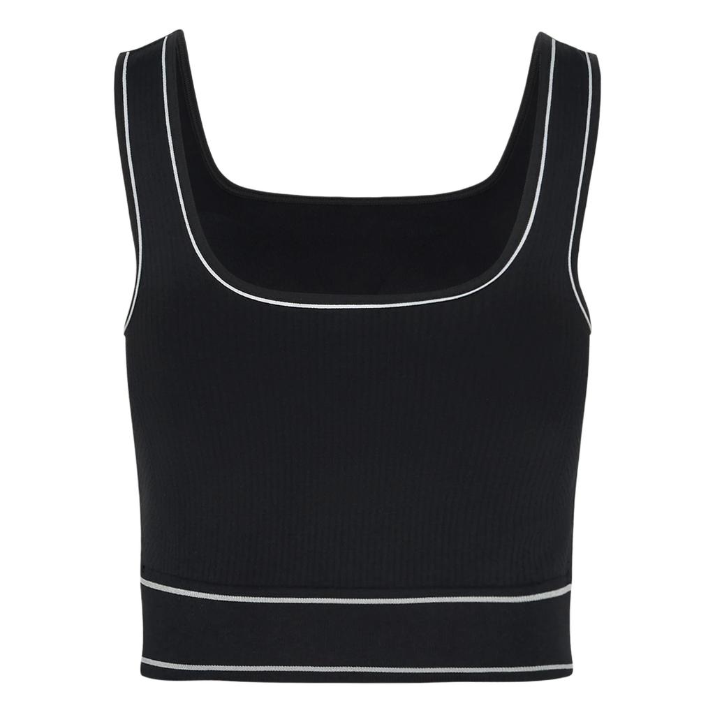 adidas Originals Waistband Padded Tank Daily Classic Slim Fit Sleeveless Sports Vest Women Tops LF4590