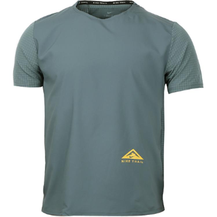 

Nike Mesh Panel Loose Sports Short Sleeve T-Shirt Men Tops Grey Green CZ9051-387 L
