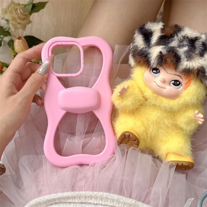 3D Roze Strik Telefoonhoesje Voor iPhone 16 Promax 15 Plus 14 13 12 Pro Max 11 Zo Schattig Zacht Siliconen Y2K Meisje Kawaii Hoesje iPhone 15 Plus