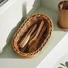 Rattan Woven Ingot-Shaped Storage Basket