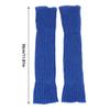Women Knitted Arm Warmer Long Fingerless Gloves Mitten Winter Solid Arm Sleeve Casual Soft Girls Clothes Punk Gloves