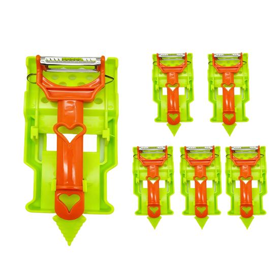 Škrabka 3 v 1 Dual Julienne & na zeleninu Nerezové čepele Škrabka s ergonomickou rukojetí Multifunkční kuchyňský nástroj pro krájení a strouhání