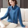 Women's Large Neckline Turtleneck Sweater Autumn Winter Thickened Loose Pullover Knit Jumper