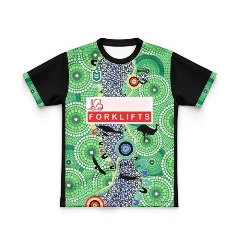 2026 Summer Men's New Canberra Raiders Rugby Training Jersey T-shirt for Both Men and Women