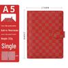 Authentic Cross Pattern A5 Notebook, Loose-Leaf A7 Checkered Planner, A6 Leather Notebook with Horizontal Ruled Pages