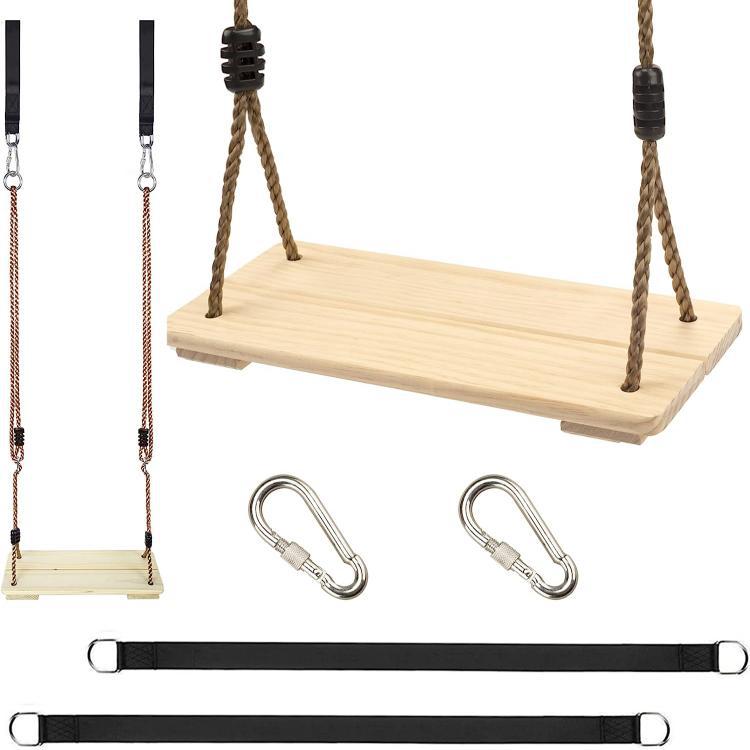 Children's Pine Wood Swing Indoor and Outdoor Swing Amusement Equipment Swing Frame