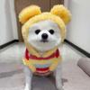 Pet Winter Clothes Fleece Hooded Vest Cat Dog Cartoon Cat New Year Red Spring Festival