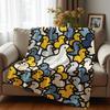 Multicolor Rubber Duck Crowd Soft Flannel Blanket Breathable Warm Throw for Office Car Sofa Kids Room Birthday Xmas Gift