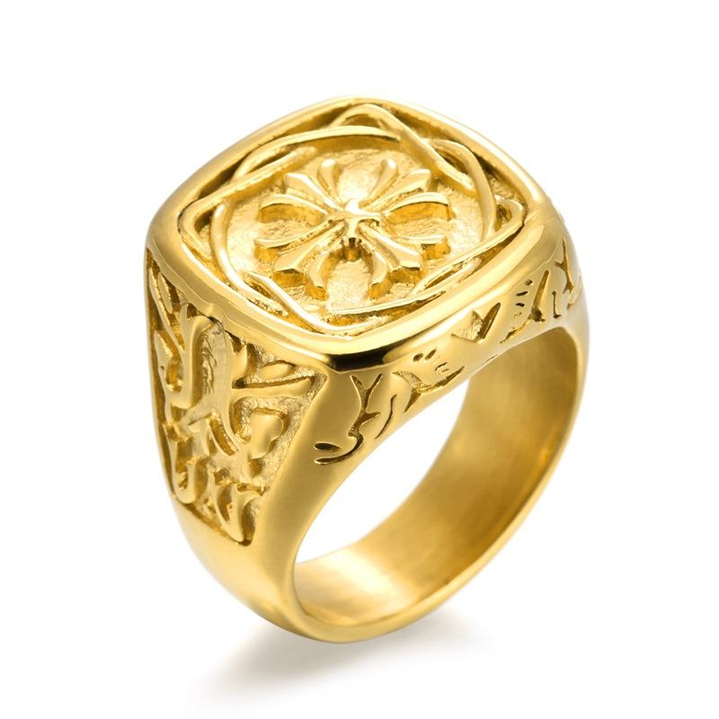 Retro Cross Ring European and American Fashion Men's Finger Wrench Trend Jewelry Ring